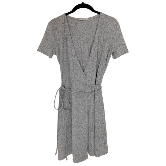 Zara Dresses & Skirts - Zara Ribbed Plunge V-Neck Mini Wrap Dress